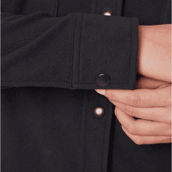 Oversized Faux Suede Snap-Button Shacket Shirt Jacket NEW! - Picture 4 of 10